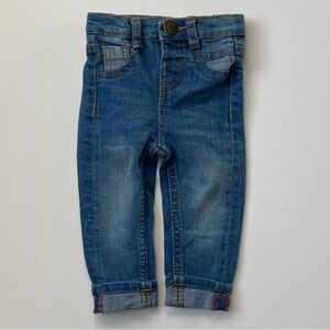Mud Pie Jeans Size 3-6 Months Cotton Stretch Denim Boyfriend Skinny EUC Baby